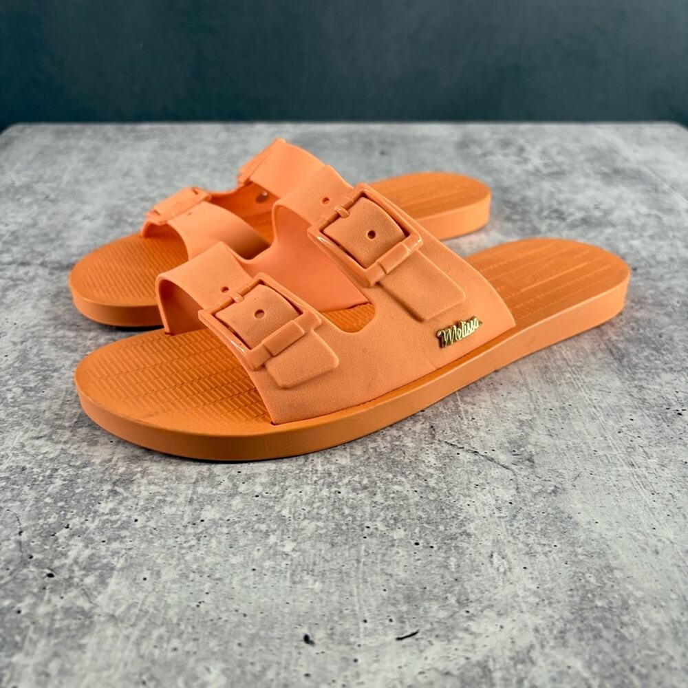 Melissa‎ Double Strap Buckle Slide On Sandals Sz 8